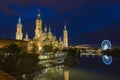 Zaragoza, Pilar Cathedral, Spain Royalty Free Stock Photo