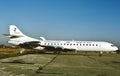 A ZAS Air Line of Egypt SE-210 Caravelle at Cairo after a flight from Rome on December 20 , 1990 Royalty Free Stock Photo