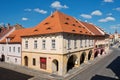 Burger house in Zatec town. Royalty Free Stock Photo