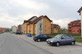 Zavar, Slovakia - April, 2011: living houses around street.