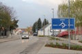 Zavar, Slovakia - April, 2011: pointer sign on street of village.