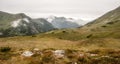 On Zavory mountain pass dividing Zadna Ticha and Kobylia dolinka valleys in Tatra mountains in Slovakia