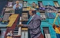 Mural Depicting Chinatown and North Beach Icons