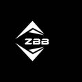 ZBB abstract monogram shield logo design on black background. ZBB creative initials letter logo Royalty Free Stock Photo