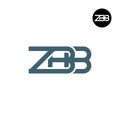 ZBB Logo Letter Monogram Design Royalty Free Stock Photo