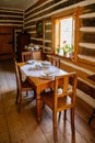 ZbeÃÂno, Central Bohemia, Czech Republic, 31 July 2021: Hamous Farm monuments of vernacular architecture, Interior of traditional