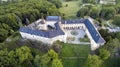 Zbiroh - aerial drone view of the Czech castle