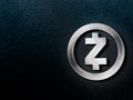 Zcash cryptocurrency and modern banking concept.