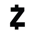 Zcash coin icon. Cryptocurrency coin money. blockchain symbol. Internet money