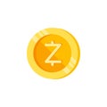 Zcash, coin, money color icon. Element of color finance signs. Premium quality graphic design icon. Signs and symbols collection