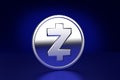 ZCash crypto currency coin substitute against dark blue background