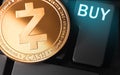 Zcash cryptocurrency coin