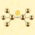 Zcash cryptocurrency concept