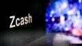 Zcash Cryptocurrency token. behavior of the cryptocurrency exchanges, concept. Modern financial technologies. Royalty Free Stock Photo