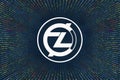 ZClassic, ZCL cryptocurrency symbol. A tunnel from a computer program code. Programmer Strings of code, Javascript, CSS and PHP. Royalty Free Stock Photo