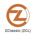 ZClassic ZCL. Vector illustration crypto coin i