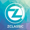 Zclassic ZCL vector logo. A privacy and selective transparency of money transactions and crypto currency.