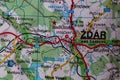 Zdar nad Sazavou, Czechia, on a road m Royalty Free Stock Photo