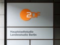 ZDF Hauptstadtstudio (Studio) Logo Sign in Berlin Royalty Free Stock Photo