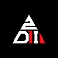ZDI triangle letter logo design with triangle shape. ZDI triangle logo design monogram. ZDI triangle vector logo template with red Royalty Free Stock Photo