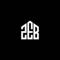 ZEB letter logo design on BLACK background. ZEB creative initials letter logo concept. ZEB letter design Royalty Free Stock Photo