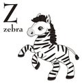 Zebra and abc Royalty Free Stock Photo