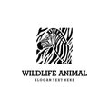 Zebra Animal Wildlife illustration Logo Royalty Free Stock Photo