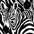 Zebra Artwork On Paper Twill Fabric - Vector Stencil Art