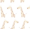 Zebra baby cute seamless pattern. Sweet zoo animal print. Royalty Free Stock Photo