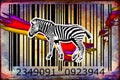 Zebra barcode animal design art idea