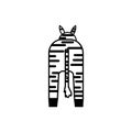 Zebra butt with tail sign. eps ten Royalty Free Stock Photo