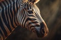 Zebra closeup. Generate Ai