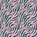 Zebra colorful seamless pattern. Vector animal skin print. Fashion stylish organic texture Royalty Free Stock Photo