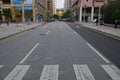 Zebra crossing of a big road in Macau, China