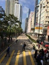 Zebra crossing and straight road