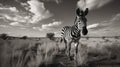 Zebra Foal\'s First Run in the African Savannah