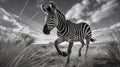 Zebra Foal\'s First Run in the African Savannah