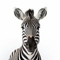 Zebra Print On White Background - Striking High-key Lighting Photography Royalty Free Stock Photo