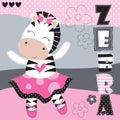 Zebra girl vector illustration