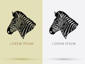 Zebra head graphic vector