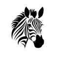 Zebra Head Icon, Africa Symbol, Zoo Logo, Minimal