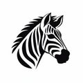 Zebra Head Silhouette Vector Illustration For Graphic Design