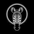 Zebra head amazing design vector illustration