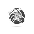 Zebra icon with shadow