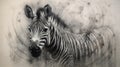 Zebra Mandala in Charcoal Style