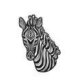 Zebra mandala. Vector illustration. Adult coloring page