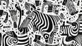 Zebra original doodle art