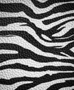 Zebra pattern on leather background