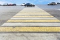 Zebra of pedestrian crosswalk on road Royalty Free Stock Photo