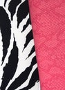 zebra and pink leather bag Royalty Free Stock Photo